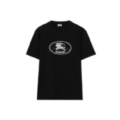 Burberry Men Knight Stamp Cotton T-shirt Black 81258231