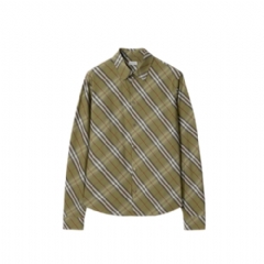 Burberry Men Relaxed Fit Check Cotton Shirt Glade green 81204261