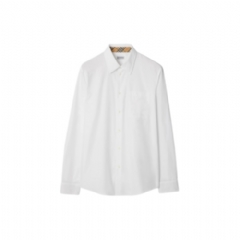Burberry Men Regular Fit Cotton Poplin Shirt Optic white 81155051