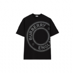 Burberry Men Logo Graphic Cotton T-shirt Black 81209481