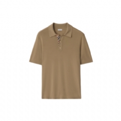 Burberry Men Wool Polo Shirt Flax beige 81121581