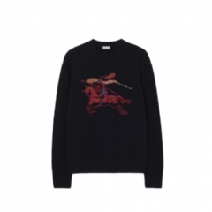 Burberry Men Cross Stitch EKD Wool Cashmere Sweater Navy 81185971