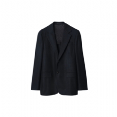 Burberry Men Wool Cashmere Tailored Jacket Midnight blue 81187861
