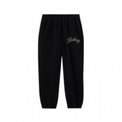 Burberry Men Check Cursive Logo Cotton Jogging Pants Black 81190571