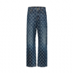 Louis Vuitton Men Damier Denim Skate Pants 1AJUQ6