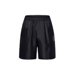Louis Vuitton Men Printed Signature Silk Shorts 1AIMFX