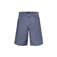 Louis Vuitton Men Embroidered Chambray Shorts 1AHVBV