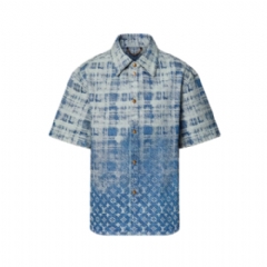 Louis Vuitton Men Denim Short-Sleeved Shirt 1AJC88