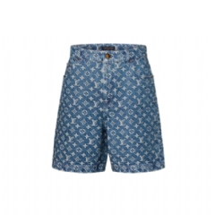 Louis Vuitton Men Monogram Denim Shorts 1AJBJN