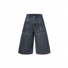 Louis Vuitton Men Embroidered Workwear Shorts 1AILVA