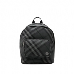 Burberry Men Grid Backpack Charcoal grey 81112231