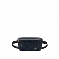 Burberry Men Grid Belt Bag Navy 81146161