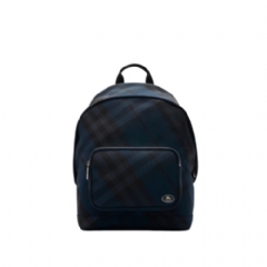 Burberry Men Grid Backpack Navy 81146091