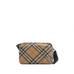 Burberry Men Check Crossbody Bag​ Sand 80913201
