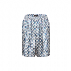Louis Vuitton Men Monogram Printed Silk Shorts 1AJUO5