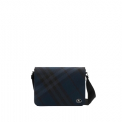 Burberry Men Grid Messenger Bag​ Navy 81146141