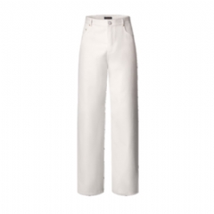 Louis Vuitton Men Wide-Leg Silk-Blend Pants 1AHCEU