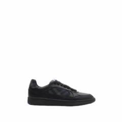 Burberry Men Leather and Check Terrace Sneakers​ Black/storm blue 81143091