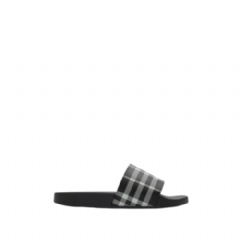 Burberry Men Check Slides Black/calico 81075141