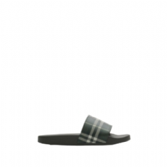 Burberry Men Check Slides Thicket green 81192781