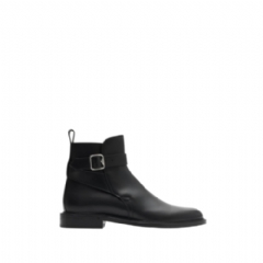 Burberry Men Leather Manor Jodhpur Boots Black 81186961
