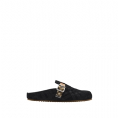 Burberry Men Check Suede Urchin Clogs Black 81133941