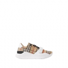 Burberry Men Check, Suede and Leather Sneakers Archive beige 80485771