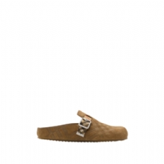 Burberry Men Check Suede Urchin Clogs Jute 81133951