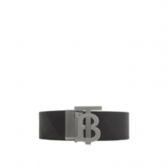 Burberry Men Reversible Check TB Belt Charcoal/graphite 80653391