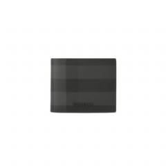 Burberry Men Check Slim Bifold Wallet Charcoal 81122441