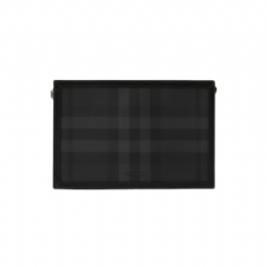 Burberry Men Check Zip Pouch Charcoal 80702051