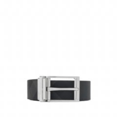 Burberry Men Reversible Check Belt Charcoal/silver 80649591