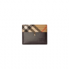 Burberry Men Tall Pop Check Card Case​ Sand beige 81189181