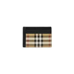 Burberry Men Check Clip Card Case Archive beige 81131691