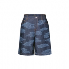 Louis Vuitton Men Monogram Chambray Shorts 1AILUB