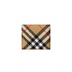 Burberry Men Check Bifold Wallet Sand 80919261