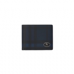 Burberry Men Check Slim Bifold Wallet​ Navy 81145451