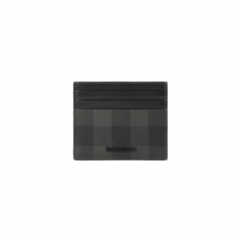 Burberry Men Tall Check Card Case Charcoal 81122591