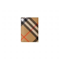 Burberry Men Check Folding Card Case Sand 80919061