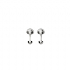 Burberry Men Engraved Check Cufflinks Silver 81149851​