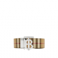 Burberry Men Reversible Check TB Belt Archive beige/silver 81222971
