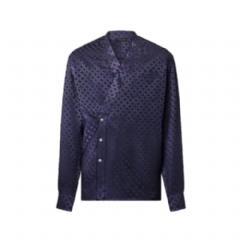 Louis Vuitton Men Graphic Jacquard Long-Sleeved Kimono Shirt 1AIMGG