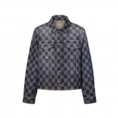 Louis Vuitton Men Damier Denim Long-Sleeved Shirt 1AJUQH