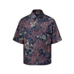 Louis Vuitton Men Printed Short-Sleeved Workwear Shirt 1AIMGQ