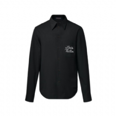 Louis Vuitton Men Embroidered Signature Long-Sleeved Shirt 1AIMIY