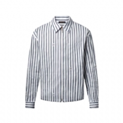 Louis Vuitton Men Long-Sleeved Zip-Up Shirt 1AIKA1