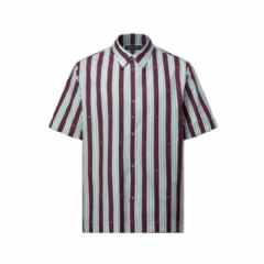 Louis Vuitton Men Striped Short-Sleeved Shirt 1AHVWE