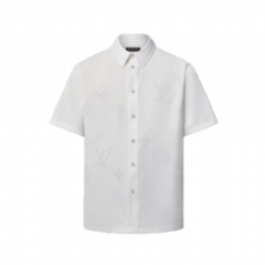 Louis Vuitton Men Monogram Printed Short-Sleeved Shirt 1AIKB5
