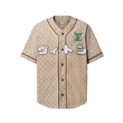 Louis Vuitton Men Leather Baseball Shirt 1AIMXC