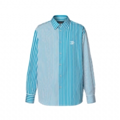 Louis Vuitton Men Monogram Patchwork Striped Shirt 1AHVWO